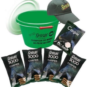 SENSAS 3000 Carpes (kapor) = vedro + šiltovka + posilňovač + 4x krmivo