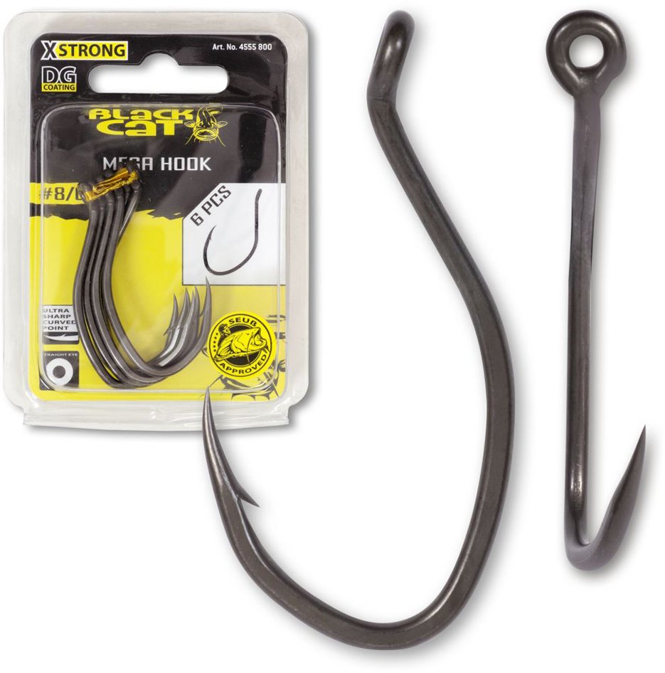 ZEBCO Jednohák na sumca Black Cat Mega DG veľ.8 6ks